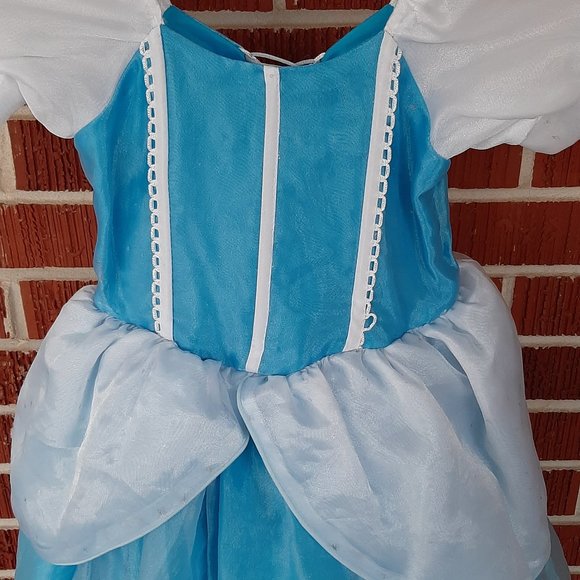 Cinderella princess dress,costume, no size, I'm guessing it fits a girl size 4 - Picture 9 of 9